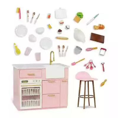 Our Generation Kitchen Island With Accessories For 18  Dolls • $33.99