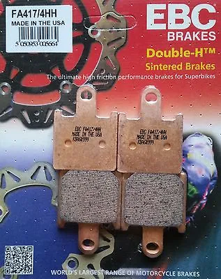 EBC/FA417/4HH Sintered Brake Pads Front For Kaw ZX6R Z750R GTR1400 ZZR1400... • £42.95