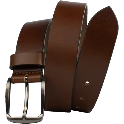 Millennial Brown Leather Belt By Nickel Zero® | Hypoallergenic Buckle • $39.95