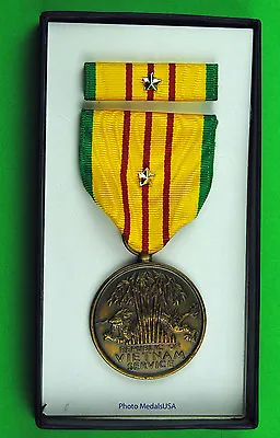 Original Vietnam War U.S. GI Issue Service Medal Set Silver (5th) Battle Star  • $16.95