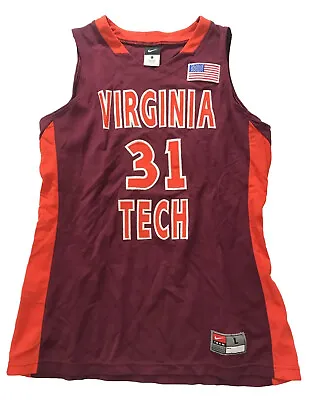 VIRGINIA TECH Basketball Jersey HOKIES NCAA College #31 Tellier Team Issue Sz L • $50.95