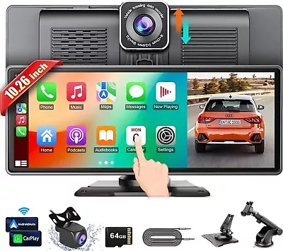 10.26  Android Auto Screen Wireless CarPlay Car Stereo Fr Apple 2.5K Dash Cam BT • $89.90