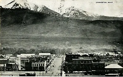 MT Montana :  Livingston Mont  Black-and-white Divided-back Card Postmark 1911 • $3.99