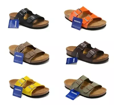 Birkenstock Arizona Birko-Flor Casual Beach Sandals - Regular EU Shoe Size 35-44 • $68.38
