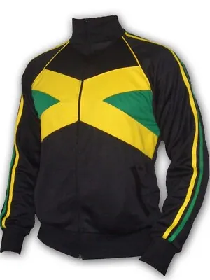 Jamaica Jacket With Jamaica Flag And Striped Sleeves. • £39.99