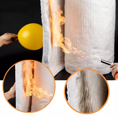 WoodFire Pizza Oven Ceramic Silicate Fiber Blanket Insulation HighTemp Fireproof • £10.94