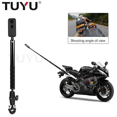 Motorcycle Bike Invisible Selfie Stick Handlebar Mount GoPro Max Insta360 One RS • $19.99