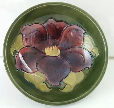 Nice Moorcroft Clematis Footed Bowl In Excellent Condition 5.5 D X 2.5 H • $59.95