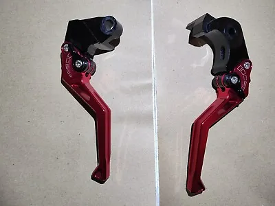 MZS Clutch Brake Levers Short Adjustable Square CNC Red -- 2007 2008 ZX 6R • $10