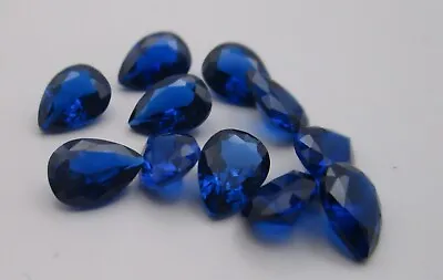 Sapphire Blue  Spinel Cubic Zirconia  Spinel Pear  Spear Shape  Loose Stones • £5.17