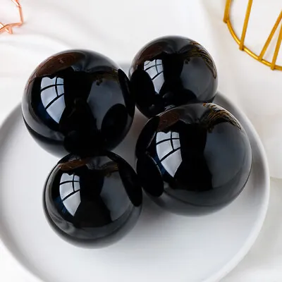 30-70mm Natural Black Obsidian Sphere Crystal Ball Healing Stone Gem Decor Reiki • £5.51