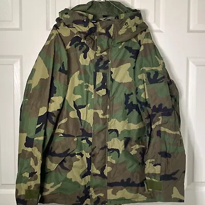 US Army Military Parka ECWCS Cold Weather Large Jacket GORE TEX Camo • $87.88