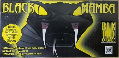 $31.49 • Buy XX-LARGE Black Mamba Gloves 100/box; 2XL Disposable Nitrile Mechanic Glove; HVAC