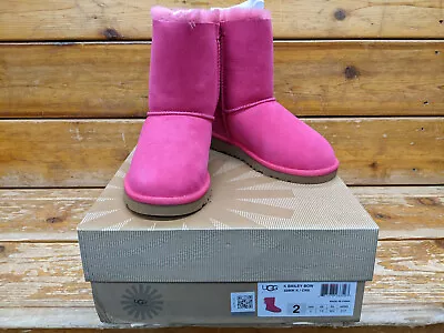 Ugg Classics Kids Toddler Youth Bailey Bow Boots Cerise Pink 3280 CRS • $117