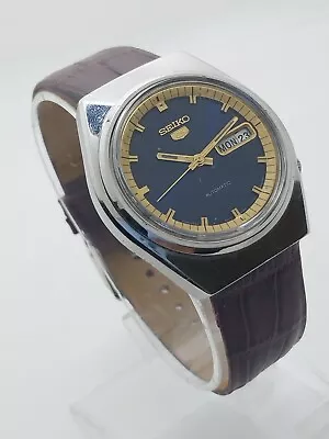 Vintage Seiko 5 Men's Automatic Ref 6309A Leather Wrist Watch Run Order • $59.99