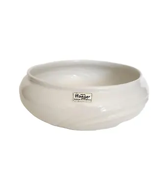 Vintage Royal Haeger Pottery Mid-Century White Swirl Bowl Planter Vase Art Deco • $39.95