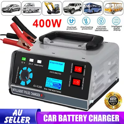 12V 400W Car Battery Charger LCD Smart Batteries Repair Tool 4WD Boats Caravan • $46.95