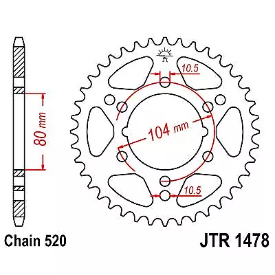 25786-compatible With KAWASAKI NINJA ZX-6 R (ZX600GH) 600 1998-1999 JT Sprockets • £38.35