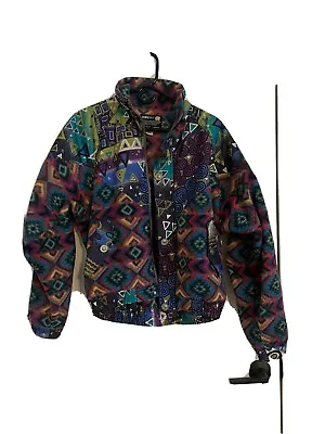 $70 • Buy Vintage 90s Multicolor Navajo Design Fleece