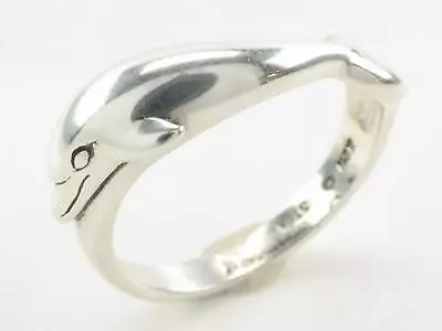 Vintage Kabana Ring Dolphin Sterling Silver Size 7 • $60.89