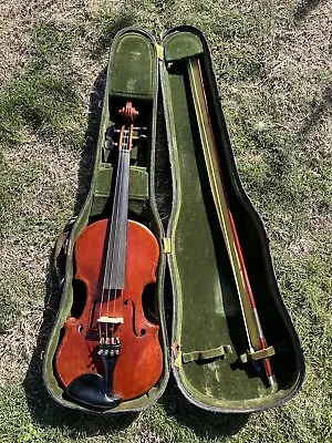 Vintage/Antique Violin Made In Oklahoma USA Fiddle CW CLARK Restored W/ Bow Case • $1999.99