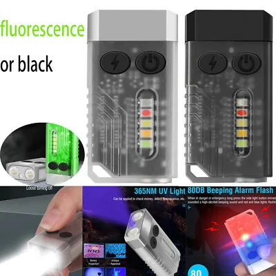BORUiT V10 LED Keychain EDC Flashlight Type-C Rechargeable V3 Torch Work Light • $7.40