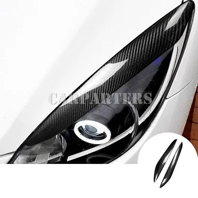 For Mazda 3 Mazda3 BL Carbon Fiber Headlight Eyebrow Eyelid Cover Trim 2009-2013 • $39.92