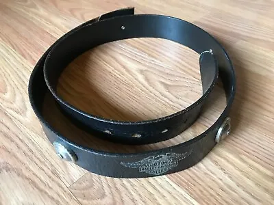 Harley Davidson Original Black Leather Studded Belt For Buckle • $34.99