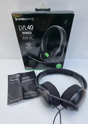 PDP Gaming Xbox One LVL40 Wired Stereo Gaming Headset Black/Green  • $25