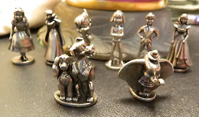 Lot Of 8 Miniature Disney Monopoly Pewter Figurines • $12