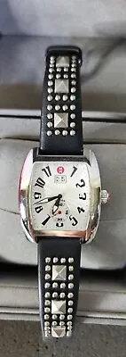 Michele Watch Urban 71-280/380.  Goth Studded Band  (J) • $299