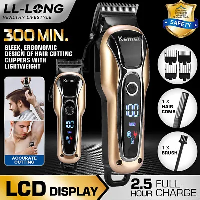 Pro Men Cordless Electric Hair Clipper Trimmer Cutting Machine Haircut Kit US • $28.99