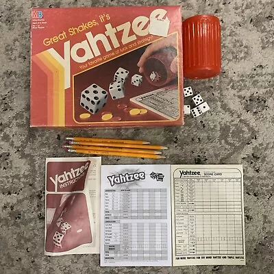 Vintage 1982 Milton Bradley Yahtzee Board Game ~ Complete! No Chips • $12.50