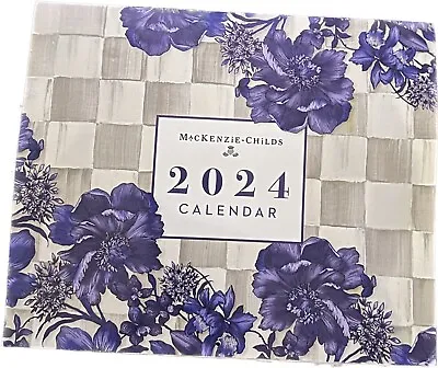 2024 Mackenzie Childs Wall Calendar Decor Royal Sterling Courtly Parchment Check • $25