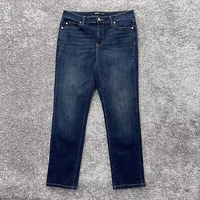 Simply Vera Vera Wang Jeans Womens 8 Blue Straight Leg Mid Rise Pants 28” Inseam • $9