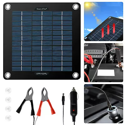 10W Solar Panel Kit 12V Waterproof Solar Trickle Charger Portable Solar LisxE • £18.16