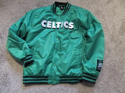 Boston Celtics NBA Basketball Mens Classic Bomber Jacket L • $149.99