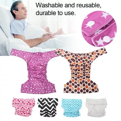 Adjust Large Adult Pocket Cloth Diaper Nappy Reusable Washable Incontinence • $14.65