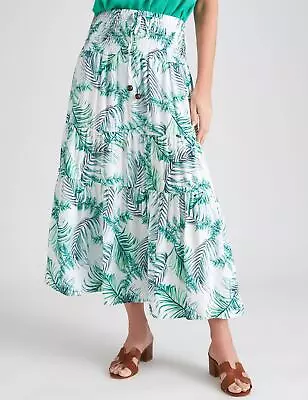 MILLERS - Womens Skirts - Maxi - Summer - Green - Floral - A Line - Fashion • $12.89