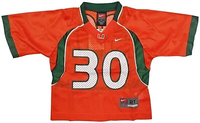 Vintage Nike Miami Hurricanes Orange NCAA Toddler Football Jersey - NWT • $34.99