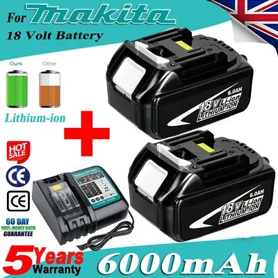 18V 6.0Ah Battery For Makita LXT Li-ion BL1860 BL1850 BL1830 Cordless Power Tool • £14.89