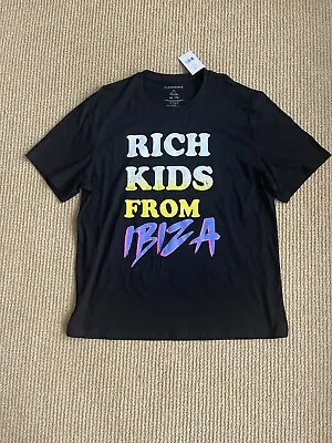 Eleven Paris XXL 100% Cotton Rich Kids From Ibiza 21F1TS127 Black T-Shirt NWT • $31.99