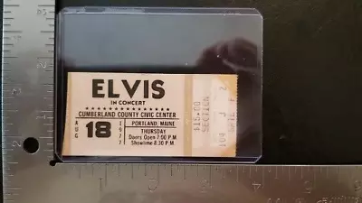 Elvis Presley - Vintage August 18 1977 Portland Maine Concert Ticket Stub • $120