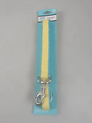 Martha Stewart Pets Fashion Dog Leash Yellow And Blue Polka Dot Print 4' NWT • $9.40