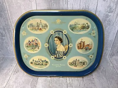 Queen Elizabeth II Coronation Souvenir Tray 1953 • £10