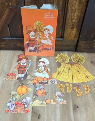 VTG Hallmark Little Pilgrims Centerpiece Home Decoration - Harvest Fall Die Cut • $20.99