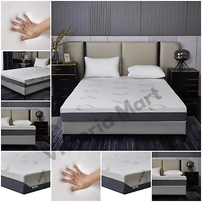 18 Cm Bamboo Foam Mattress Hotel Quality Anti-Allergy Orthopedic Comfy UK Sizes • £159.99