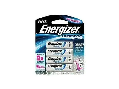 Energizer Advanced Lithium AA Batteries 8 Pcs Expi. 2043 • $16.99