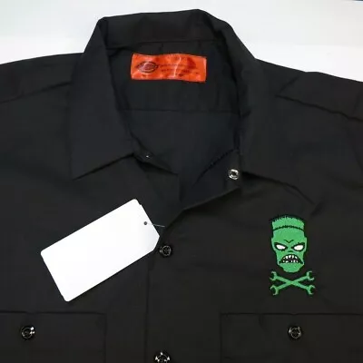 NEW NWT DICKIES Embroidered FRANKENSTEIN MONSTER MECHANIC RACING WORK SHIRT  • $49.95