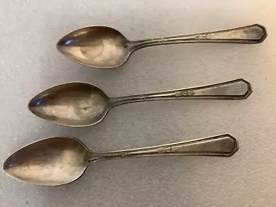 Antique Wm Rogers & Son AA Pat. Mar 13 23 Silver Plate Tablespoons Lot Of 3 • $5.95